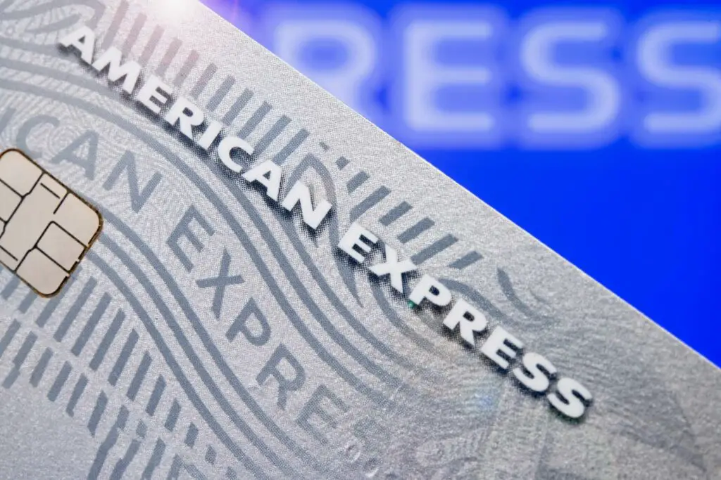 Close-up of an American Express card