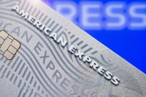 Close-up of an American Express card