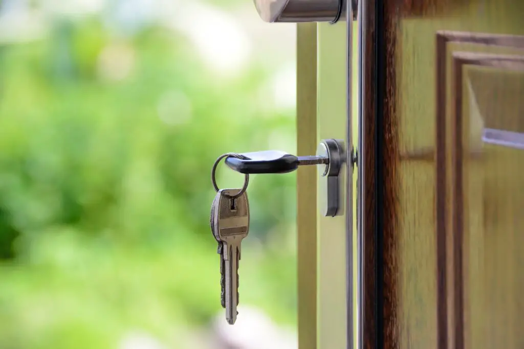 Keys in the door knob