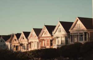 Brown and white houses